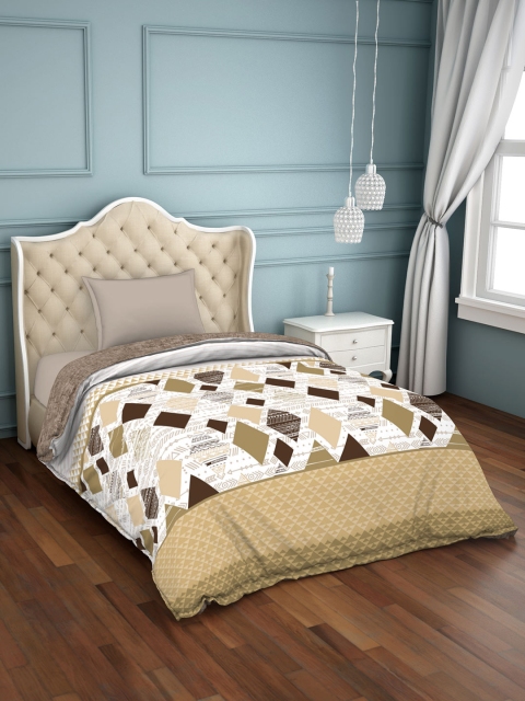 

SPACES Brown Abstract AC Room 150 GSM Single Bed Comforter