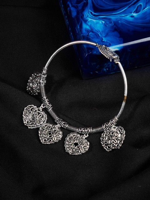 

ZeroKaata Silver-Toned German Silver Cuff Bracelet