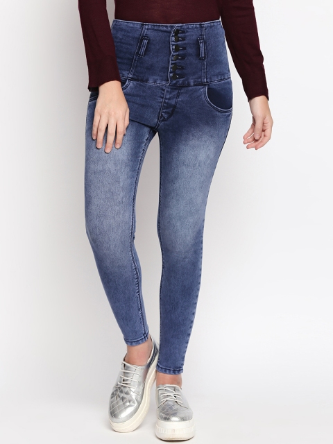 

fungus Women Blue Slim Fit High-Rise Clean Look Stretchable Jeans