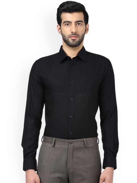 

Park Avenue Men Black Slim Fit Solid Casual Shirt
