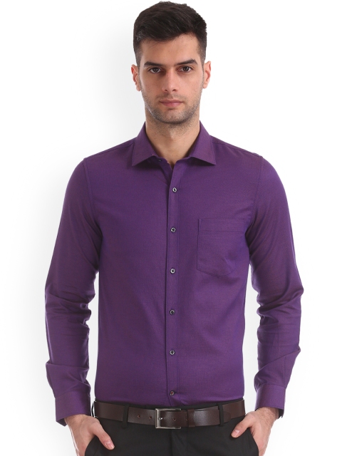 

Excalibur Men Purple Slim Fit Solid Formal Shirt