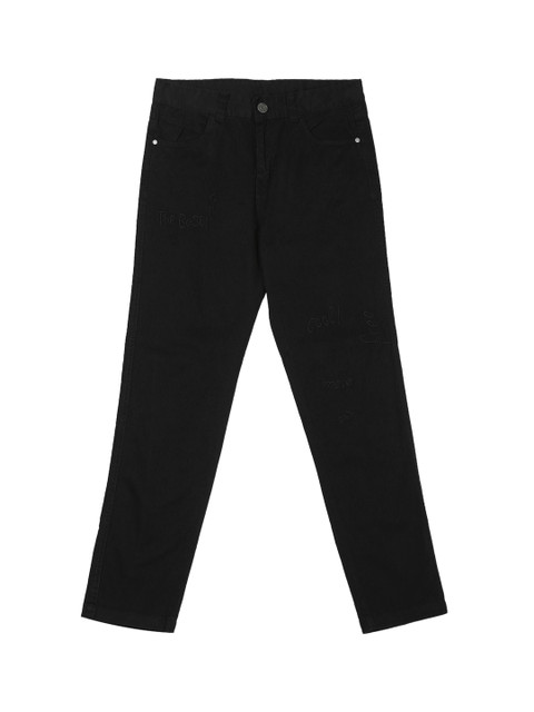 

Cherokee Boys Black Regular Fit Printed Regular Trousers