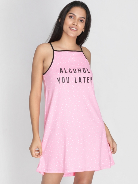 

Clt.s Pink Printed Nightdress C716