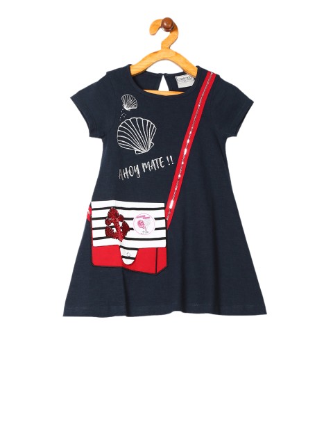 

Cherokee Girls Blue Embellished T-shirt Dress