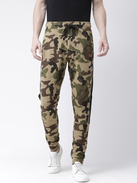 

Club York Men Beige Camouflage Printed Slim-Fit Jogger