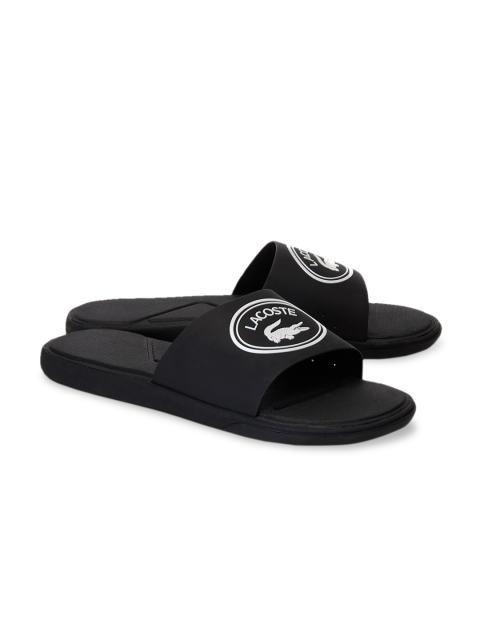 

Lacoste Men Black Solid Sliders