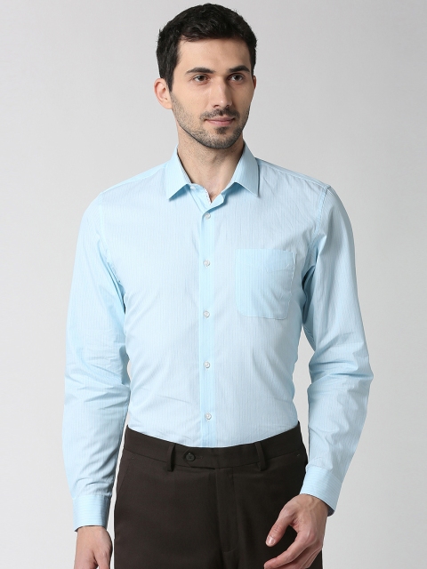 

Peter England Men Blue Slim Fit Striped Formal Shirt