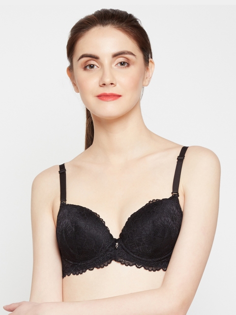 

Golden Girl Black Lace Underwired Heavily Padded Push-Up Bra 096