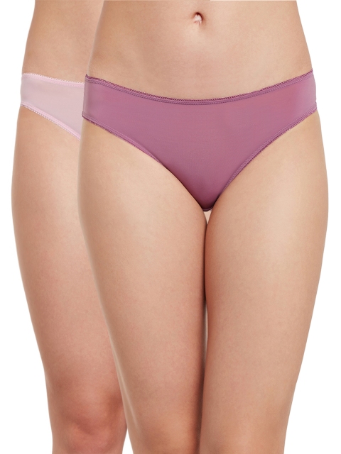 

SECRETT CURVES Women Pack of 2 Solid Bikini Briefs OFUEDC, Purple