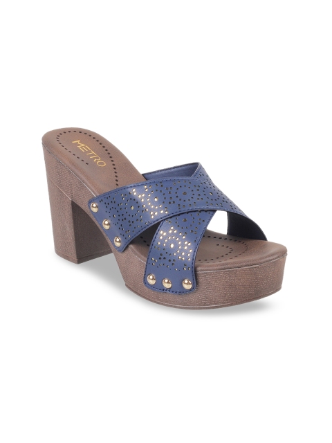 

Metro Women Blue Solid Sandals