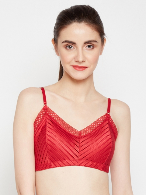 

Golden Girl Red Lace Non-Wired Lightly Padded Bralette 56226