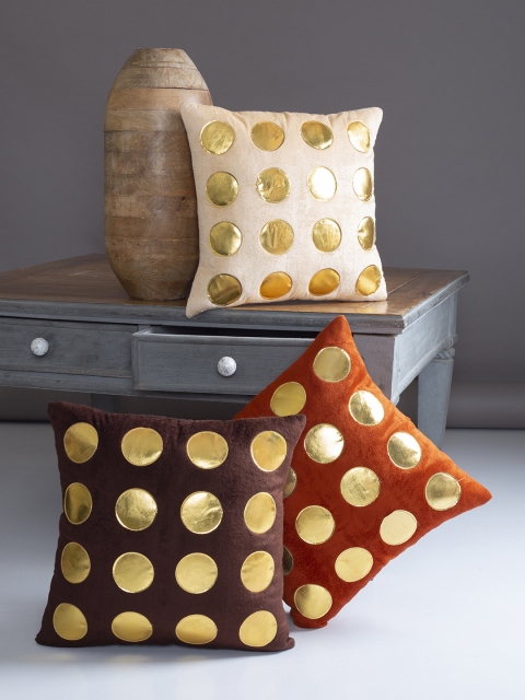 

Alina decor Multicoloured Set of 3 Geometric Square Cushion Covers, Multi