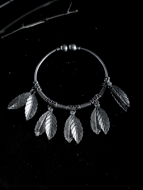 

ZeroKaata Silver-Toned Tribal German Silver Charm Bracelet