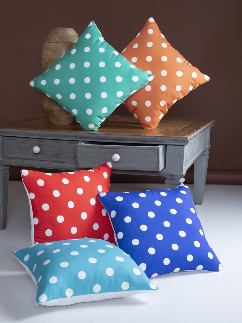 

Alina decor Multicoloured Set of 5 Geometric Square Cushion Covers, Multi