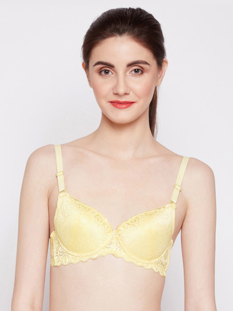 

Golden Girl Yellow Lace Underwired Lightly Padded Everyday Bra 516_Yellow_36
