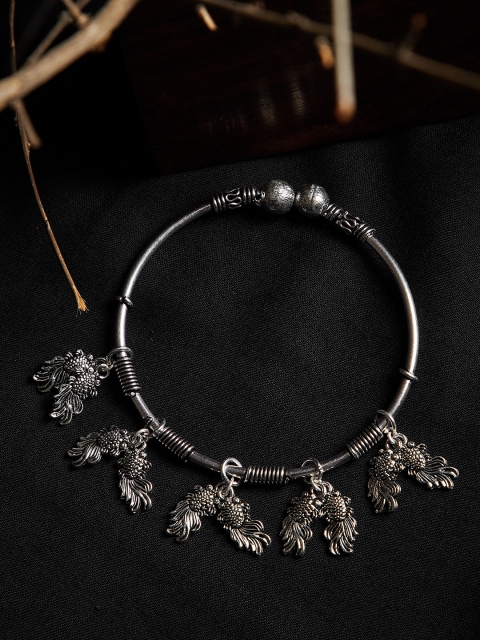 

ZeroKaata Silver-Toned Tribal German Silver Charm Bracelet