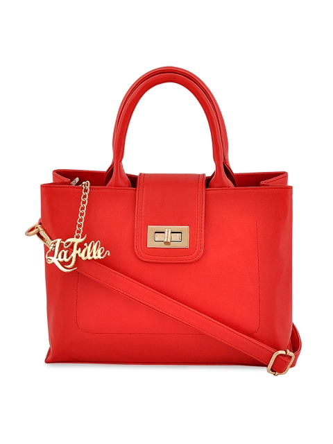 

LaFille Red Solid Handheld Bag