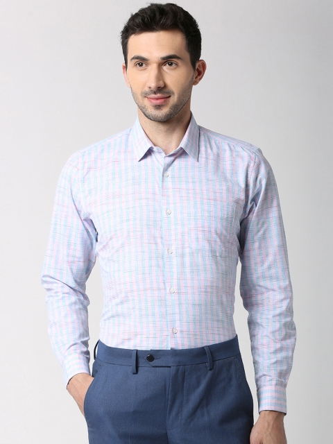

Peter England Men Blue & White Regular Fit Striped Formal Shirt