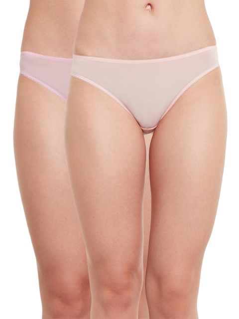 SECRETT CURVES Women Pack of 2 Solid Bikini Briefs OFUEDC, Nude