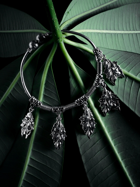 

ZeroKaata Silver-Toned Tribal German Silver Charm Bracelet