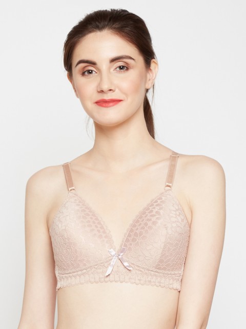 

Golden Girl Brown Self Design Underwired Heavily Padded Push-Up Bra 398-Brown
