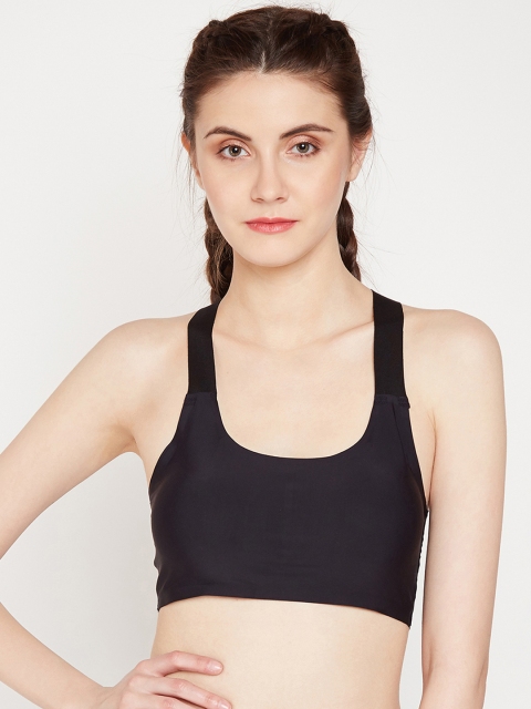 

Golden Girl Black Solid Non-Wired Lightly Padded Sports Bra 116