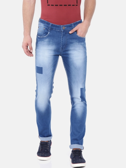 

CINOCCI Men Blue Slim Fit Mid-Rise Clean Look Stretchable Jeans