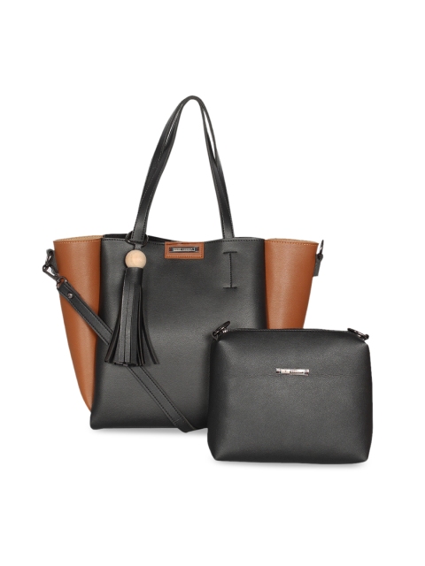 

ESBEDA Black & Brown Colourblocked Shoulder Bag