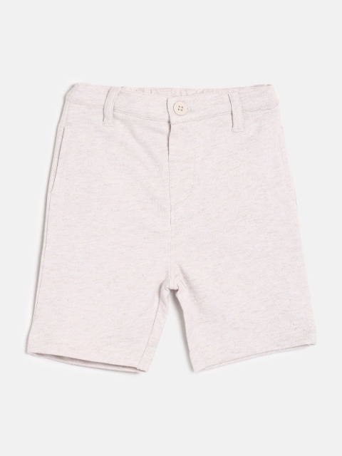 

MINI KLUB Boys Beige Solid Regular Fit Regular Shorts