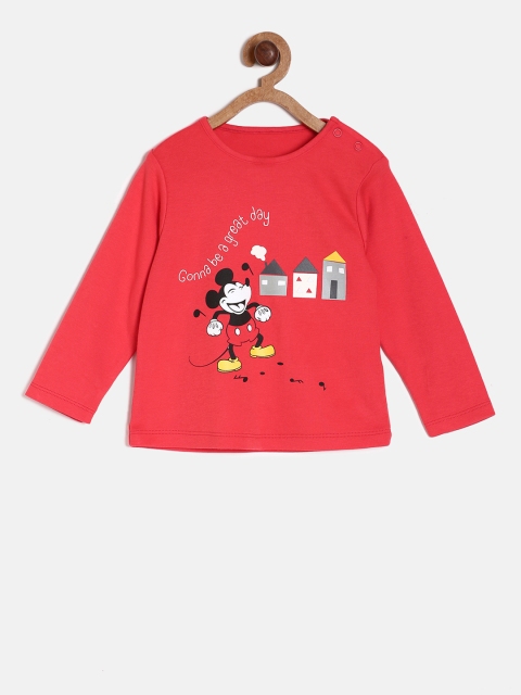 

MINI KLUB Kids Red Printed Pure Cotton Top