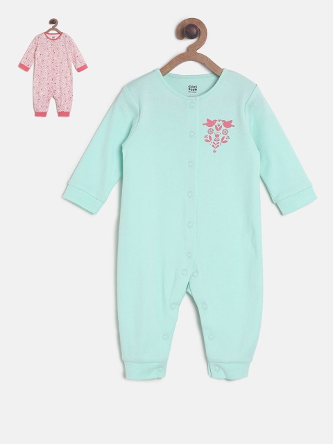 

MINI KLUB Girls Pack of 2 Rompers, Multi