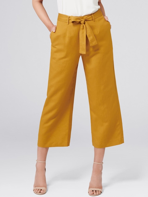 

Forever New Women Mustard Regular Fit Solid Culottes