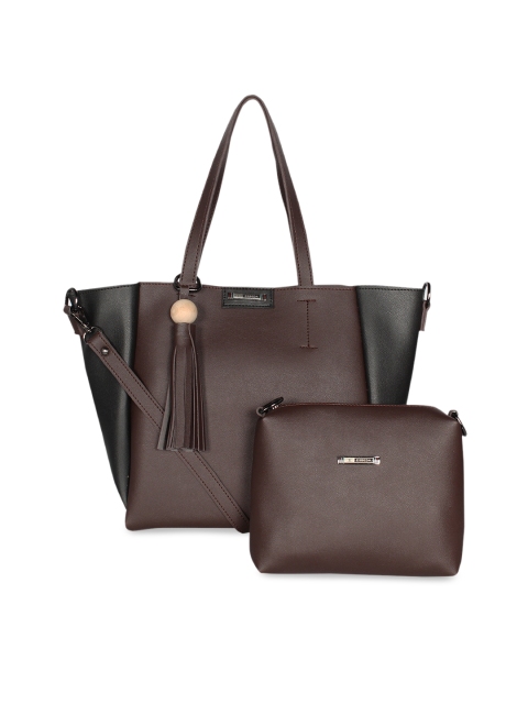

ESBEDA Women Brown Colourblocked Shoulder Bag