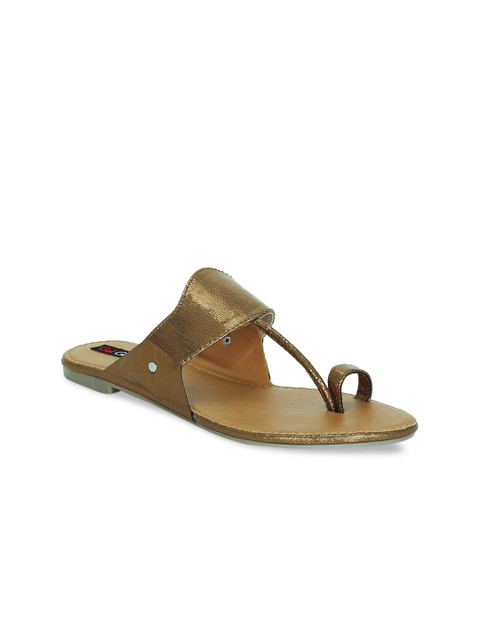 

Get Glamr Women Copper-Toned Solid One Toe Flats