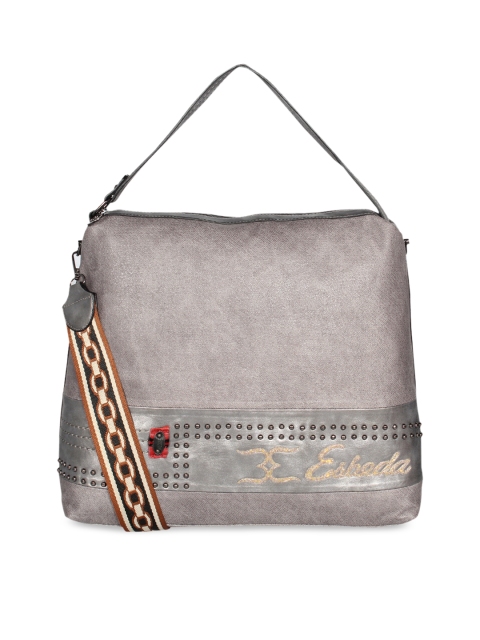 

ESBEDA Grey Solid Hobo Bag