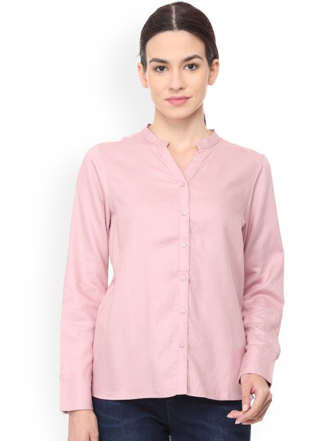 

Van Heusen Woman Pink Regular Fit Solid Casual Shirt