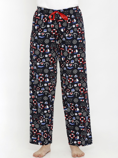 

Heart 2 Heart Women Navy Blue & Red Printed Lounge Pants LP168HARBON