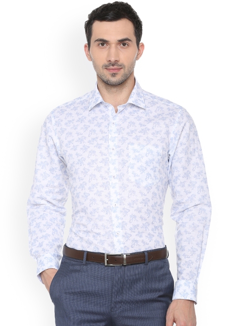 

Van Heusen Men Blue & Off-White Regular Fit Printed Formal Shirt