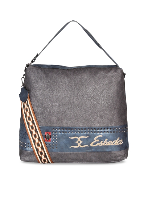 

ESBEDA Women Grey Solid Hobo Bag