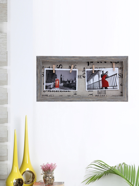 

Aapno Rajasthan Unisex Grey Wooden Photo Frame