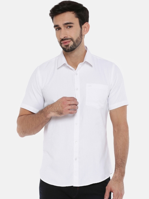 

Chennis Men White Slim Fit Solid Casual Shirt