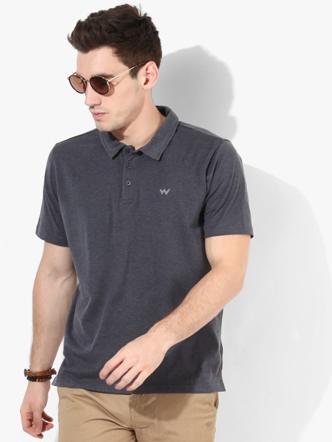 

Dark Grey Textured Polo T-Shirt