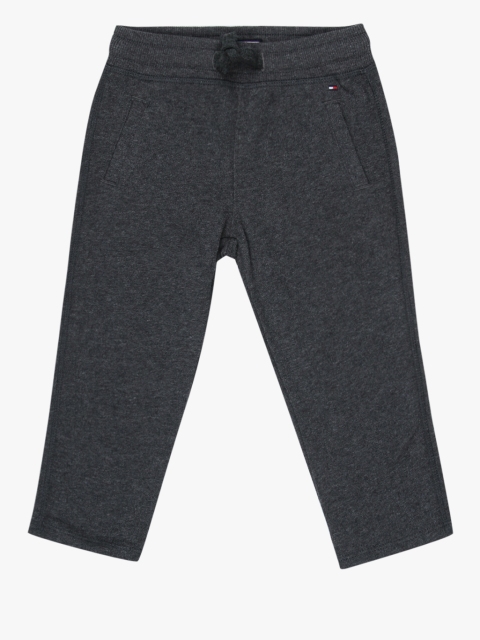 

Tommy Hilfiger Boys Charcoal Grey Solid Track Pants