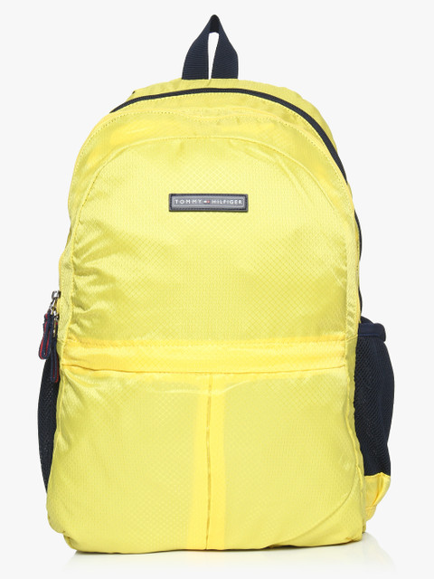 

Tommy Hilfiger Unisex Yellow Textured Laptop Backpack