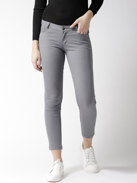 

Xpose Women Grey Slim Fit Low-Rise Clean Look Stretchable Jeans