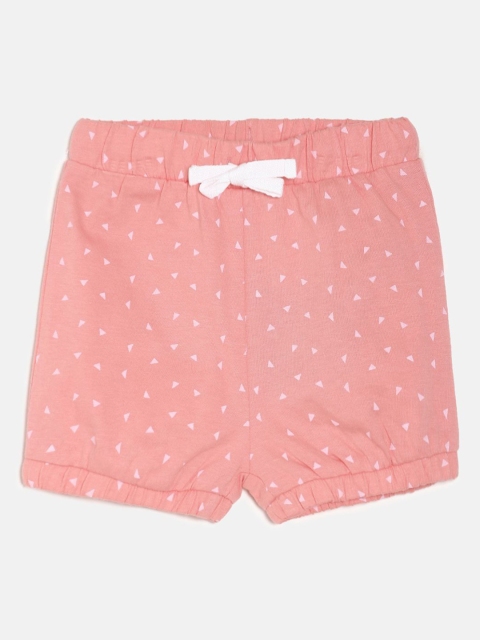 

MINI KLUB Girls Pink Printed Regular Fit Regular Shorts