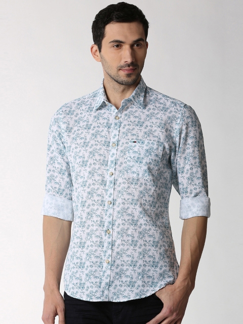

Peter England Casuals Men Blue Slim Fit Printed Casual Shirt
