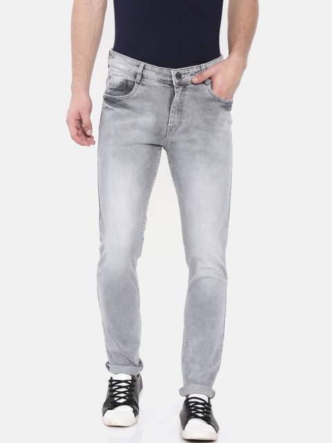

CINOCCI Men Grey Slim Fit Mid-Rise Clean Look Stretchable Jeans