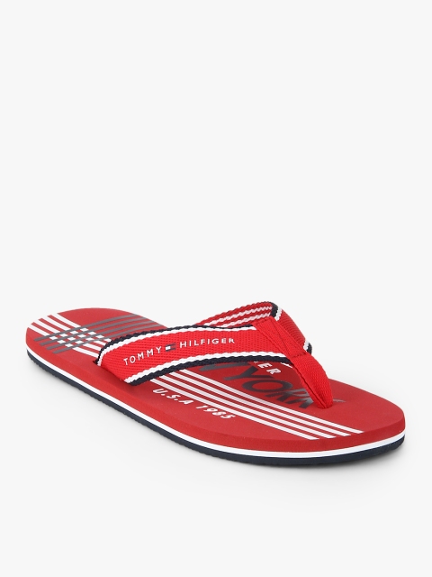 

Tommy Hilfiger Men Red Patterned Flip-Flops