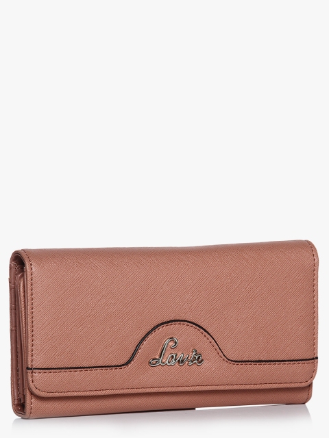 

Lavie Women Pink Solid Three Fold Wallet